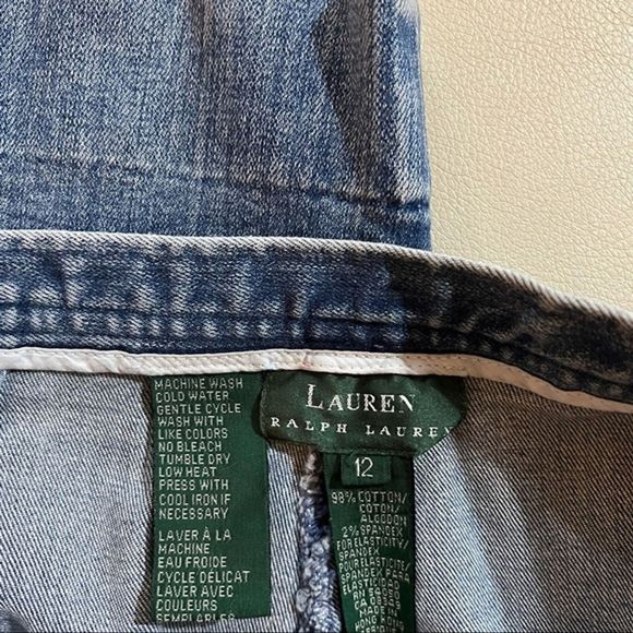 Ralph Lauren Jeans Womens Size 12 Blue Capris Cotton Blended Zip Button - Picture 8 of 8